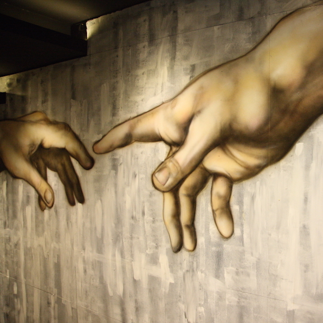 Street art will lead you down to the basement