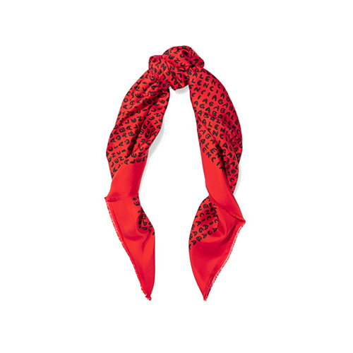 BALENCIAGA - Printed silk-twill scarf