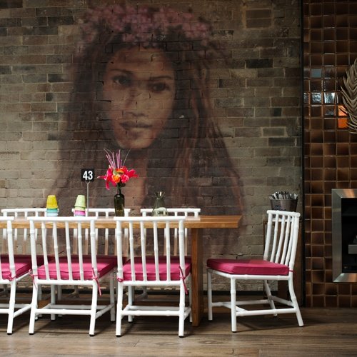 The Balmain painted wall