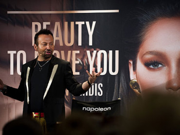 Napoleon Perdis Doing What He Does Best at his Makeup Masterclass