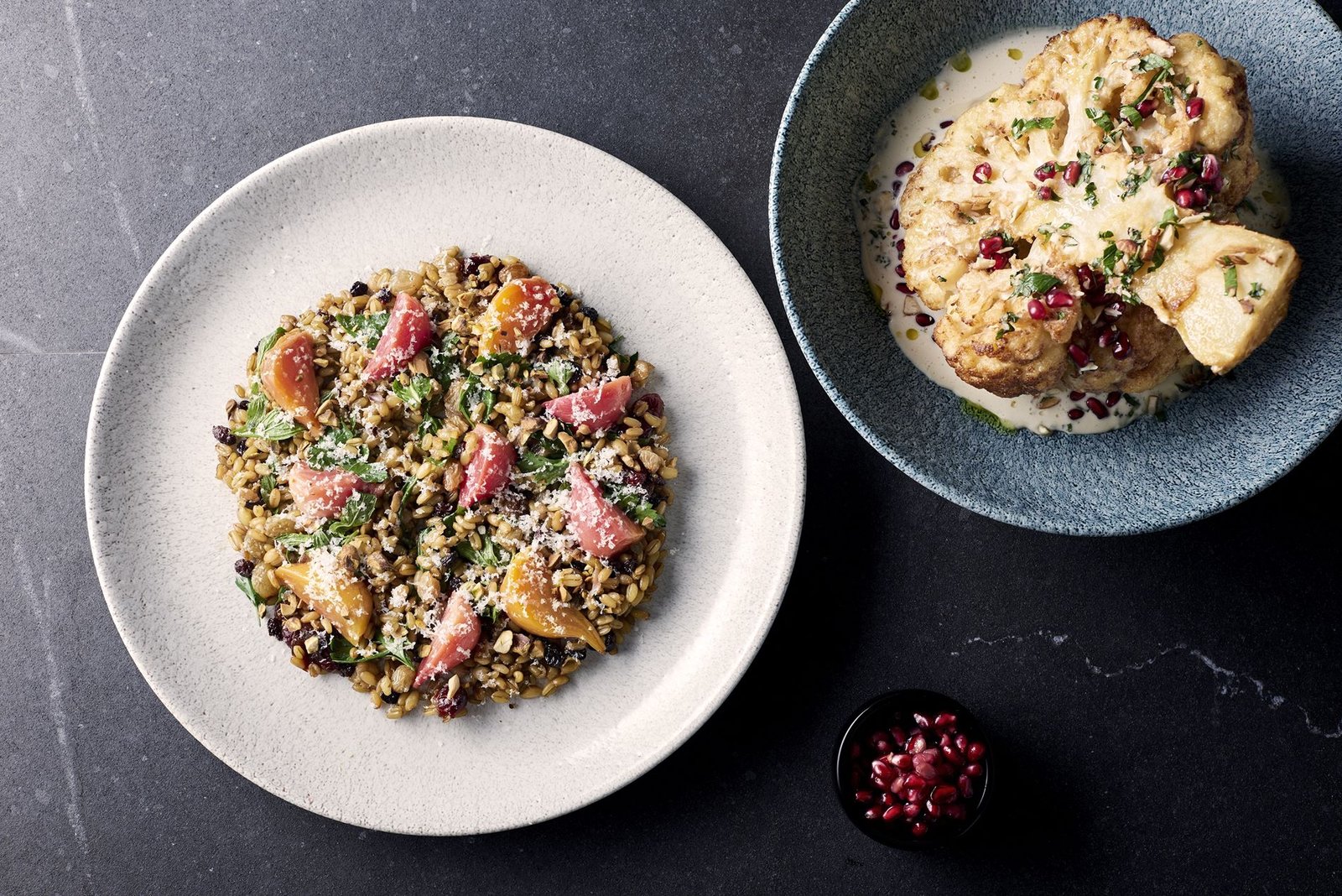 caulifloer and kibbi nayeh